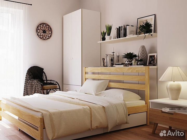 Двуспальная кровать из Березы