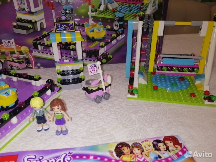 Lego friends 41133 аттракцион автодром с коробкой