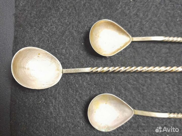 Мельхиоровые ложки, кофейные СССР клеймо