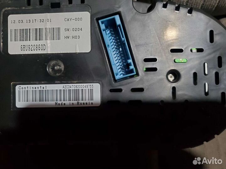 Панель приборов VW Polo 6RU920860D