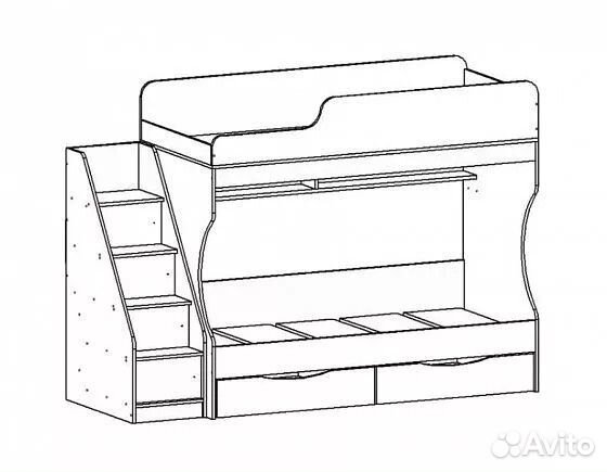 Кровать двухъярусная 