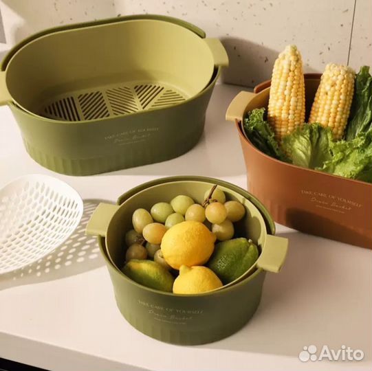 Дуршлаг с двойным дном