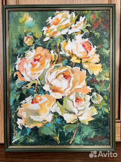 Картина маслом Нежные розы