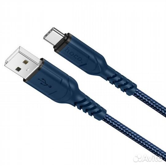 Кабель hoco X59 для USB type-C устройств синий