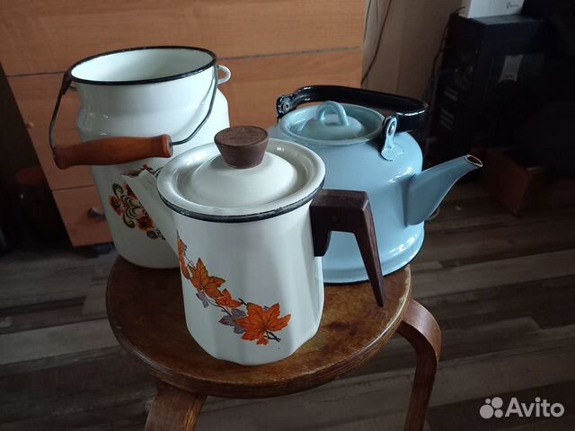 Эмалированная посуда СССР бидоны кофейник чайник