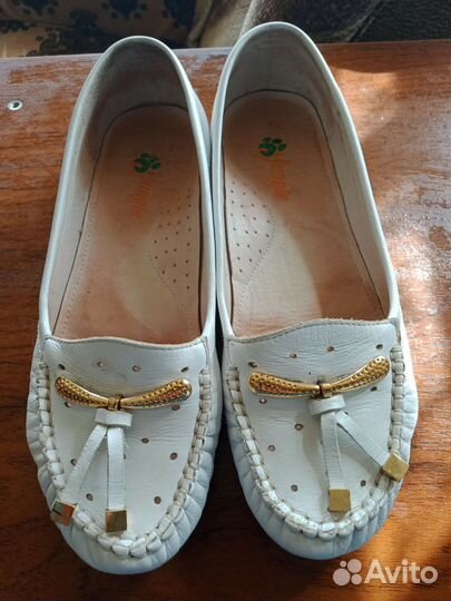 Мокасины для девочки, натуральная кожа, р34,5-35