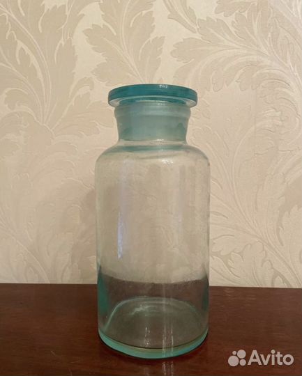Бутылка банка с крышкой стеклянная новая СССР