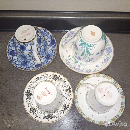 Кофейные чашки лфз костяной фарфор СССР Винтаж