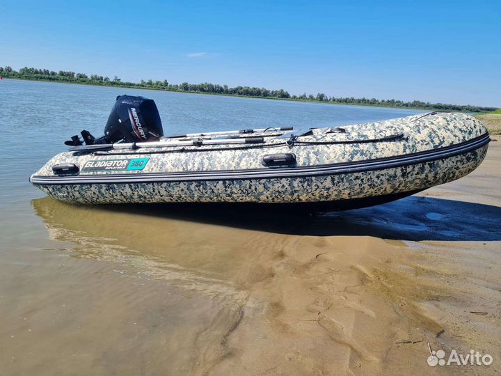 Моторная лодка нднд Gladiator E380 PRO камуфляж