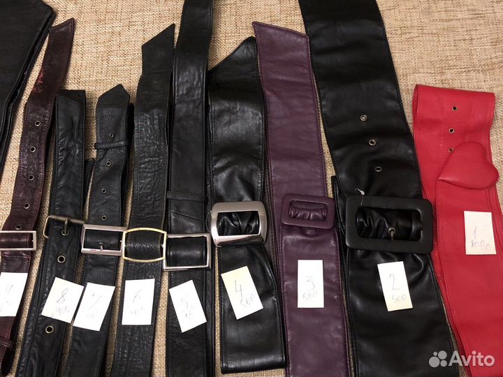 Ремни кожаные