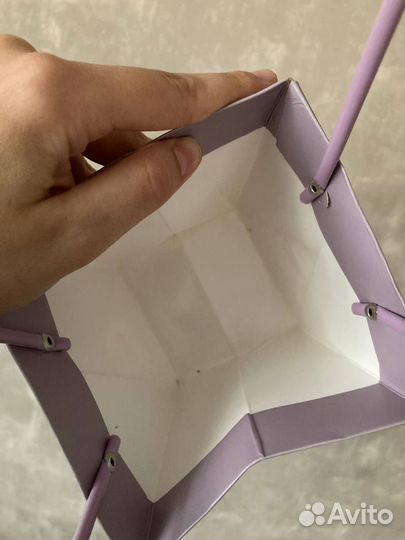 Корзинка бумажная сиреневая