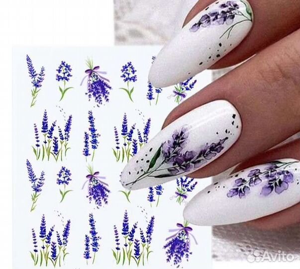 1 лист наклеек для ногтей