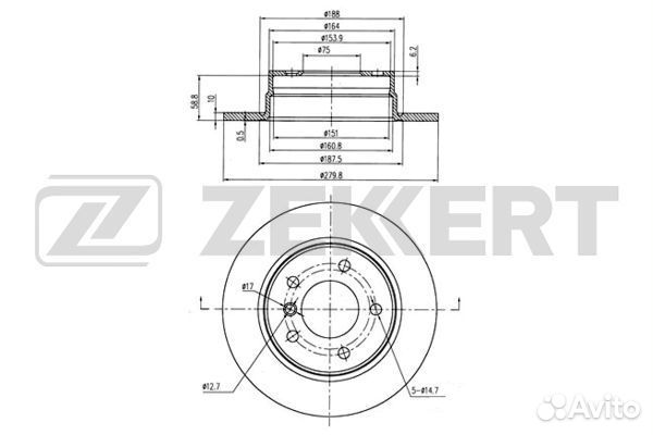 Диск торм. задн. BMW 1 (E81 E87) 04