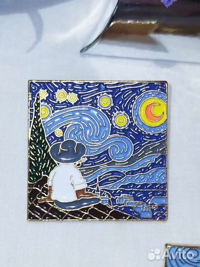 Ван Гог Брошь. Значок Новый
