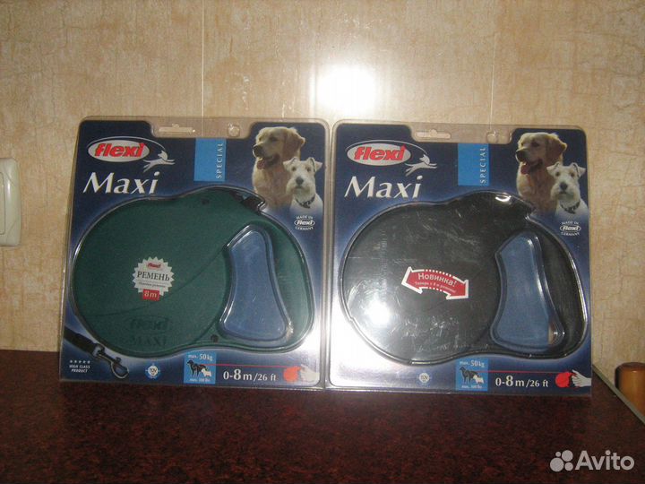 Поводок рулетка Флекси 7м и 8м до 25, 50кг