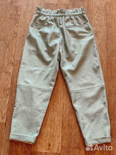 Брюки кожаные Mango