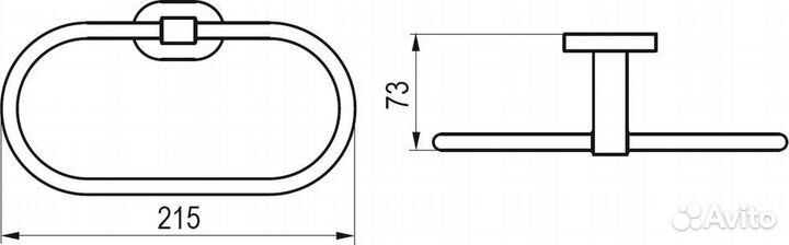 Полотенцедержатель овальный Ravak Chrome CR 300.00 X07P190