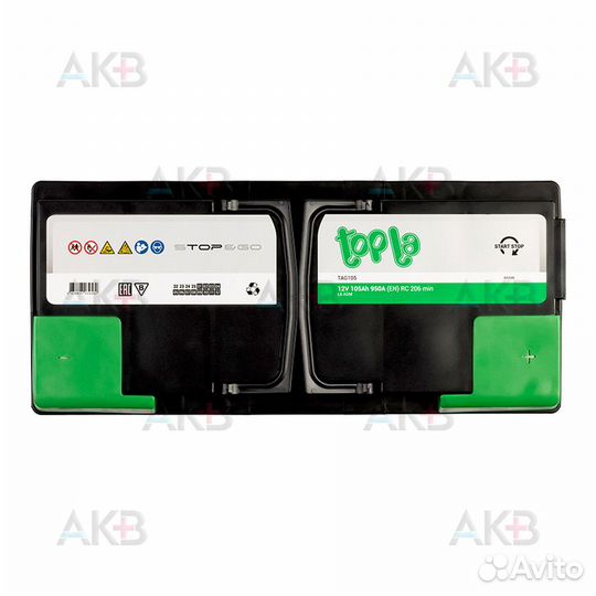 Аккумулятор автомобильный Topla AGM Stop-n-Go 105R