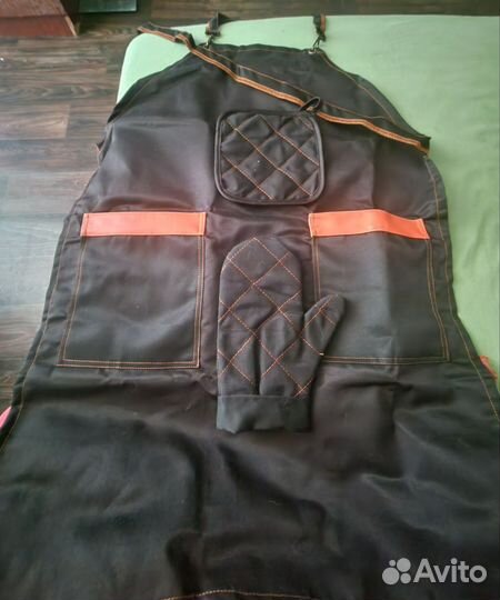 Набор для гриля:фартук,прихватка и рукавица