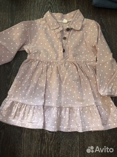 Футболка, платье, джинсы для девочки 92р