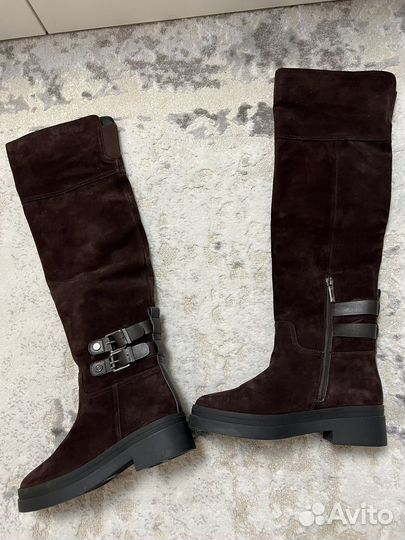 Сапоги зимние замша