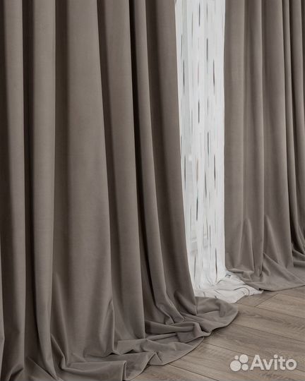 Шторы бархат богема кофе новые пошив