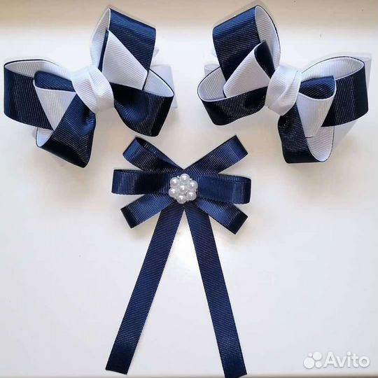 Бантики +брошь комплект