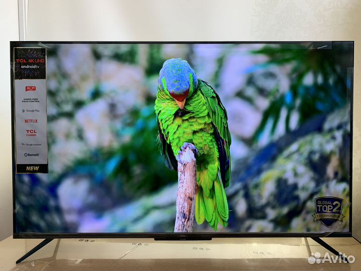 Безрамочный 4K телевизор 140 см + настройка SMART