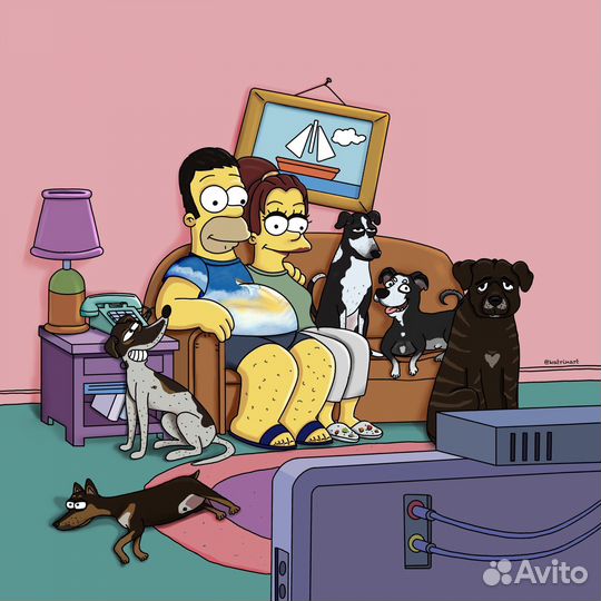 Портрет в образе симпсонов