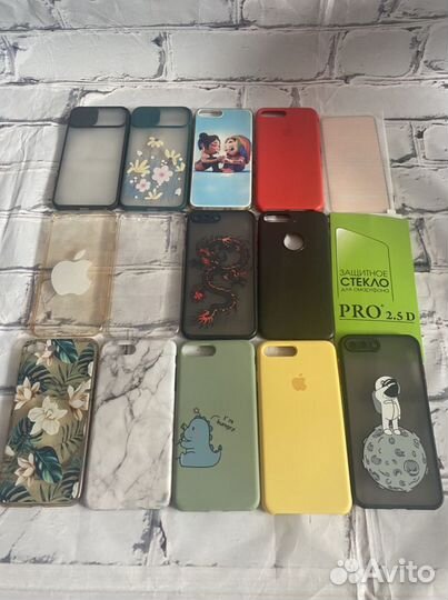 Бампера iPhone 7plus/8plus защитные стёкла