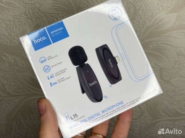 Петличный микрофон Hoco (новый)
