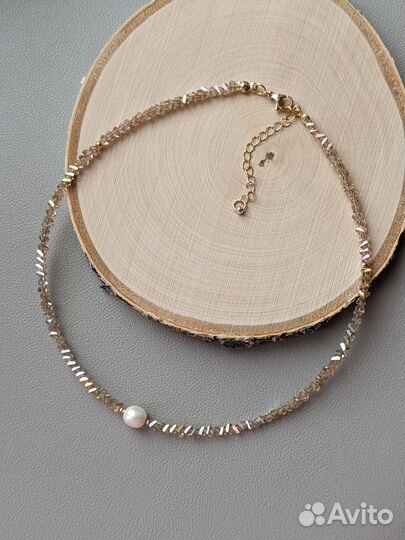 Колье чокер из натуральных камней