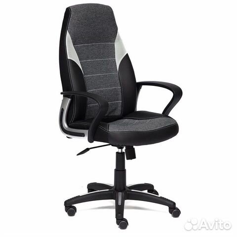 Кресло компьютерное inter черный-серый-серый, 36-6