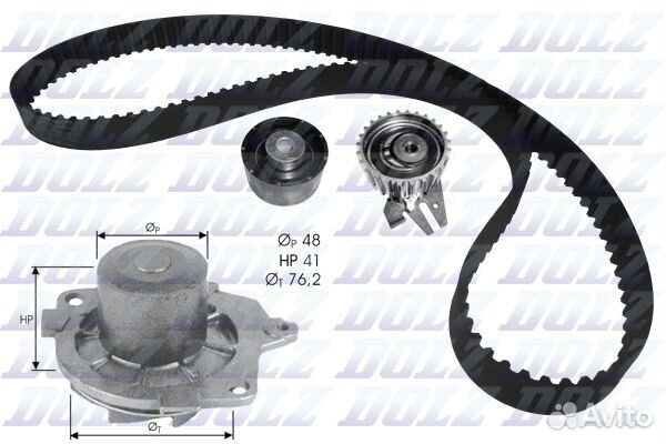 Комплект грм+помпа KD114 Dolz