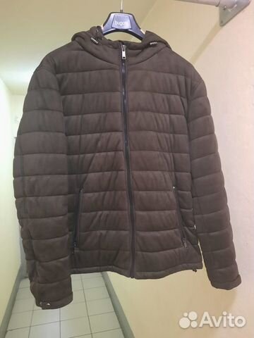 Куртка Zara мужская весна - зима XL замша темно-бе