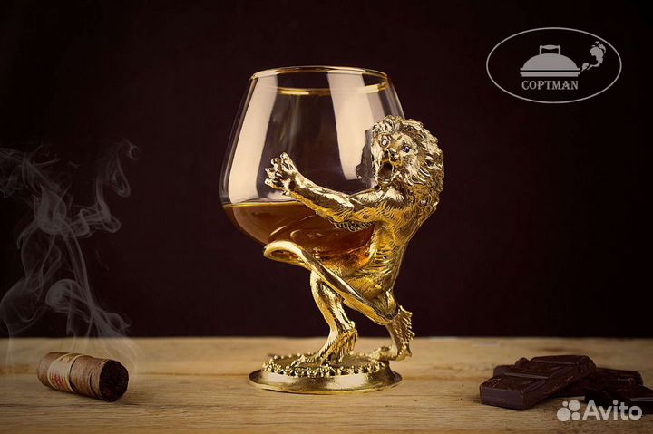 Бокал коньячный львы