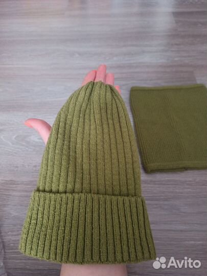 Шапка тыковка + Снуд в размере 50-56