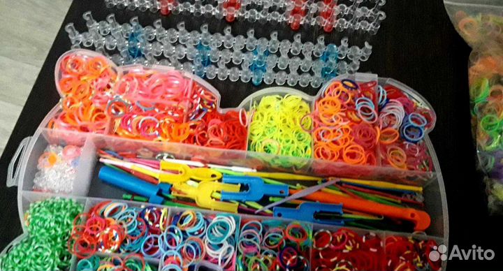 Большой набор резинок для плетения, rainbow loom