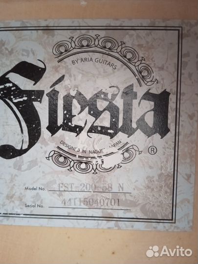 Классическая гитара Aria Fiesta 3/4 + чехол