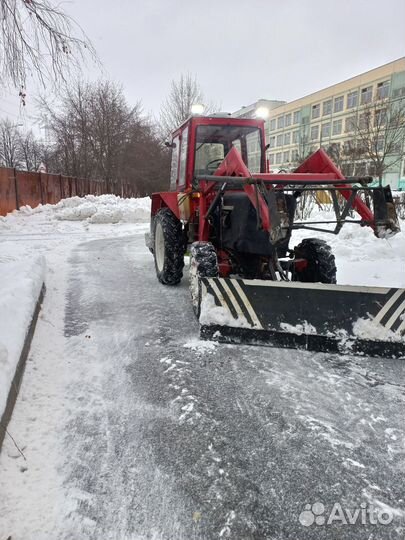 Уборка снега трактором, вспашка земли, фрезеровка
