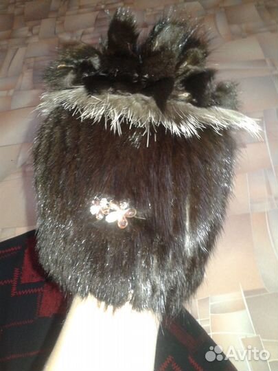 Меховая шапка и шарф из норки
