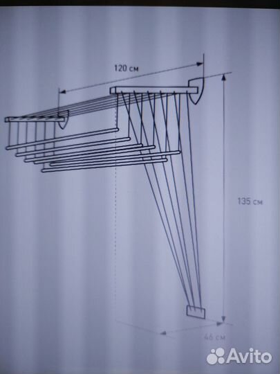 Сушилка для белья Gimi Lift 120 подвесная