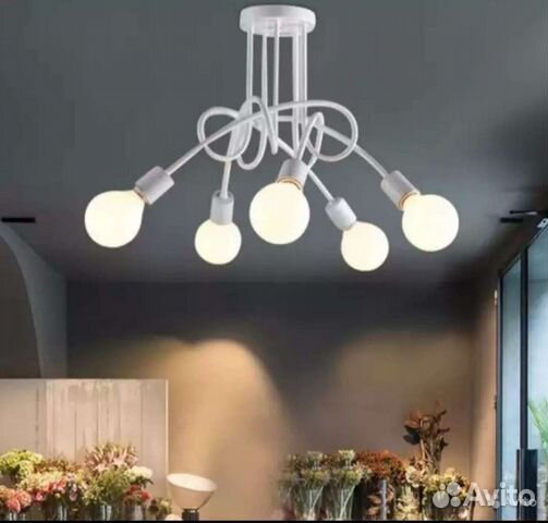 Люстра потолочная в современном стиле Белая Разные