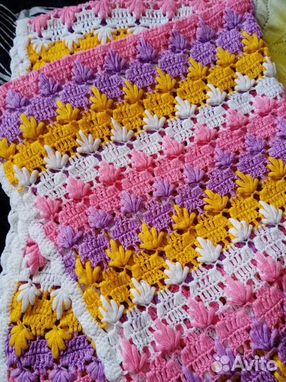 Плед детский вязаный ручная работа