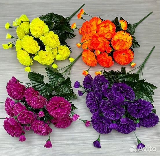 Искусственные цветы гвоздики опт и розница