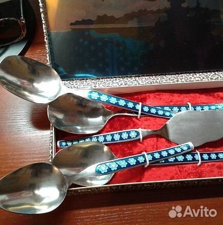 Набор столовый лопатка и 4 ложки СССР