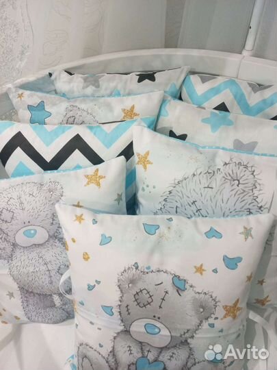 Бортики в кроватку новые Тедди