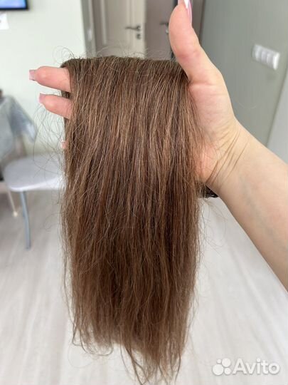 Натуральные волосы на заколках