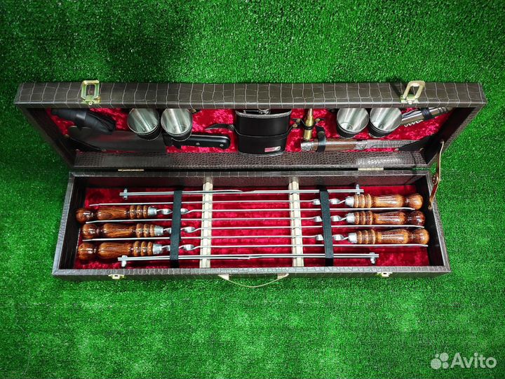 Подарочный набор шампуров в кейсе/ шашлычный набор