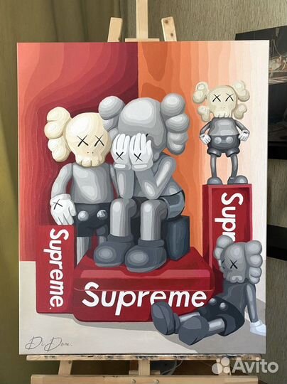Картина kaws Supreme